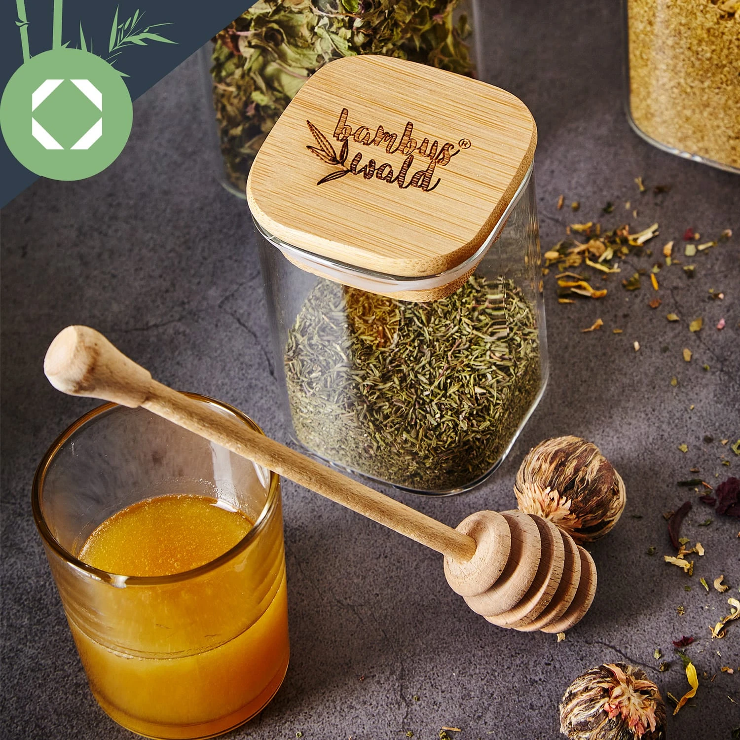 Eckiges Glas Mit Bambusdeckel Luftdicht Mit Silikonring 10x16x10 Cm 3x 1200 Ml 8 Eckiges Glas Mit Bambusdeckel Luftdicht Mit Silikonring 10x16x10 Cm 3x 1200 Ml – Bild 6