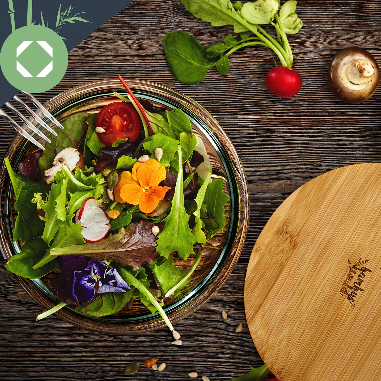 Salatschüssel 465 Ml Bambusdeckel Verschließbar BPA-frei Größe XS 8 Salatschüssel 465 Ml Bambusdeckel Verschließbar BPA-frei Größe XS – Bild 6