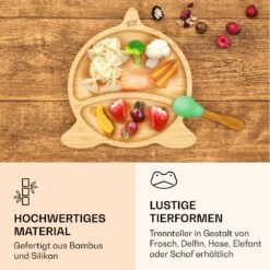 Kindergeschirr Bambusteller & Löffel 250 Ml Inkl. Saugnapf 18 X 18 Cm 11 Kindergeschirr Bambusteller & Löffel 250 Ml Inkl. Saugnapf 18 X 18 Cm -Klarstein 10038285 de 0004 logo