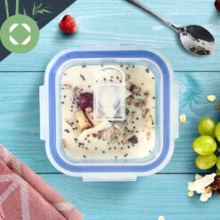 Quadratische Glasbox 800 Ml, 620 Ml, 320 Ml Mit Deckel Luftdicht Auslaufsicher 14 Quadratische Glasbox 800 Ml, 620 Ml, 320 Ml Mit Deckel Luftdicht Auslaufsicher -Klarstein 10038294 yy 0005 logo