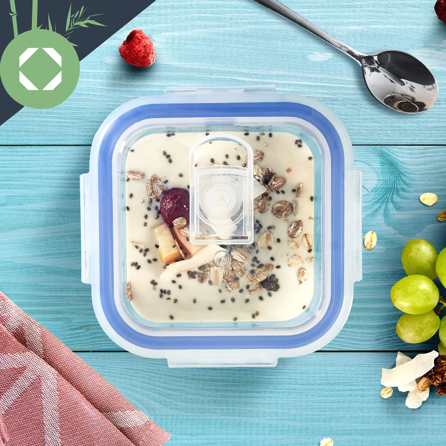 Quadratische Glasbox 800 Ml, 620 Ml, 320 Ml Mit Deckel Luftdicht Auslaufsicher 7 Quadratische Glasbox 800 Ml, 620 Ml, 320 Ml Mit Deckel Luftdicht Auslaufsicher – Bild 5