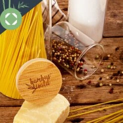 Runde Gläser Bambusdeckel 10 Stück Je 150 Ml Luftdicht -Klarstein 10038299 yy 0007 logo