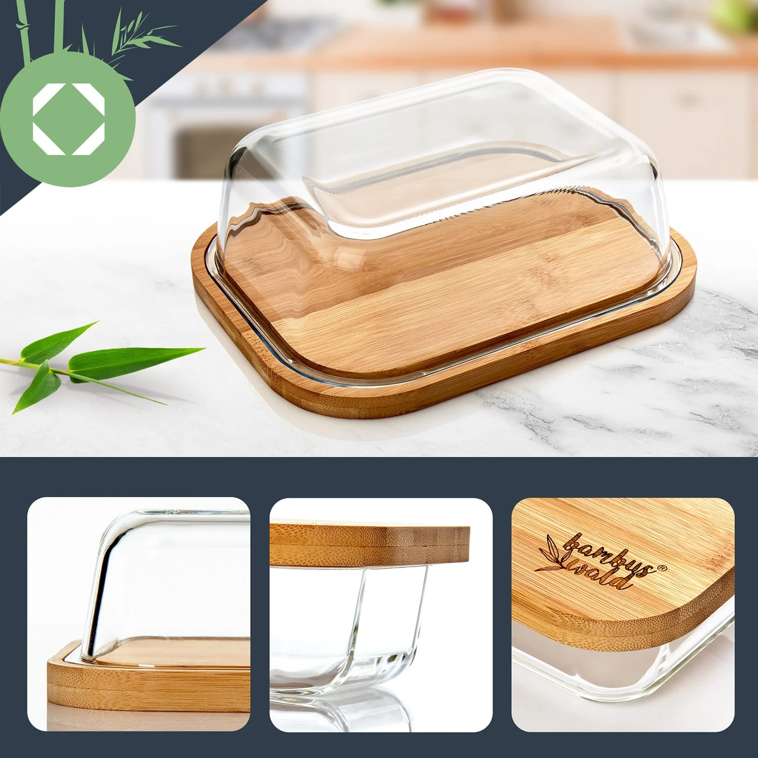 Glas-Servierplatte Luftdicht Geschmacksneutral Spülmaschinenfest 4 Glas-Servierplatte Luftdicht Geschmacksneutral Spülmaschinenfest – Bild 2