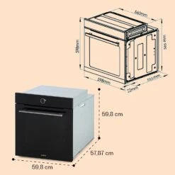 Illuminosa Smart Einbaubackofen 2800W 11 Funktionen App-Steuerung 16 Illuminosa Smart Einbaubackofen 2800W 11 Funktionen App-Steuerung -Klarstein 10038335 yy 0007 dimensions