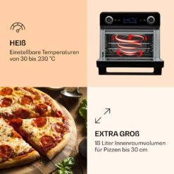 AeroVital Jumbo 3-in-1 Heißluftfritteuse Toaster Dörrautomat 1550 W 18 Liter 13 AeroVital Jumbo 3-in-1 Heißluftfritteuse Toaster Dörrautomat 1550 W 18 Liter -Klarstein 10038339 de 0004 logo