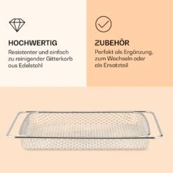 AeroVital Jumbo Heißluftfritteuse Gitterkorb Edelstahl -Klarstein 10038341 de 0003 logo