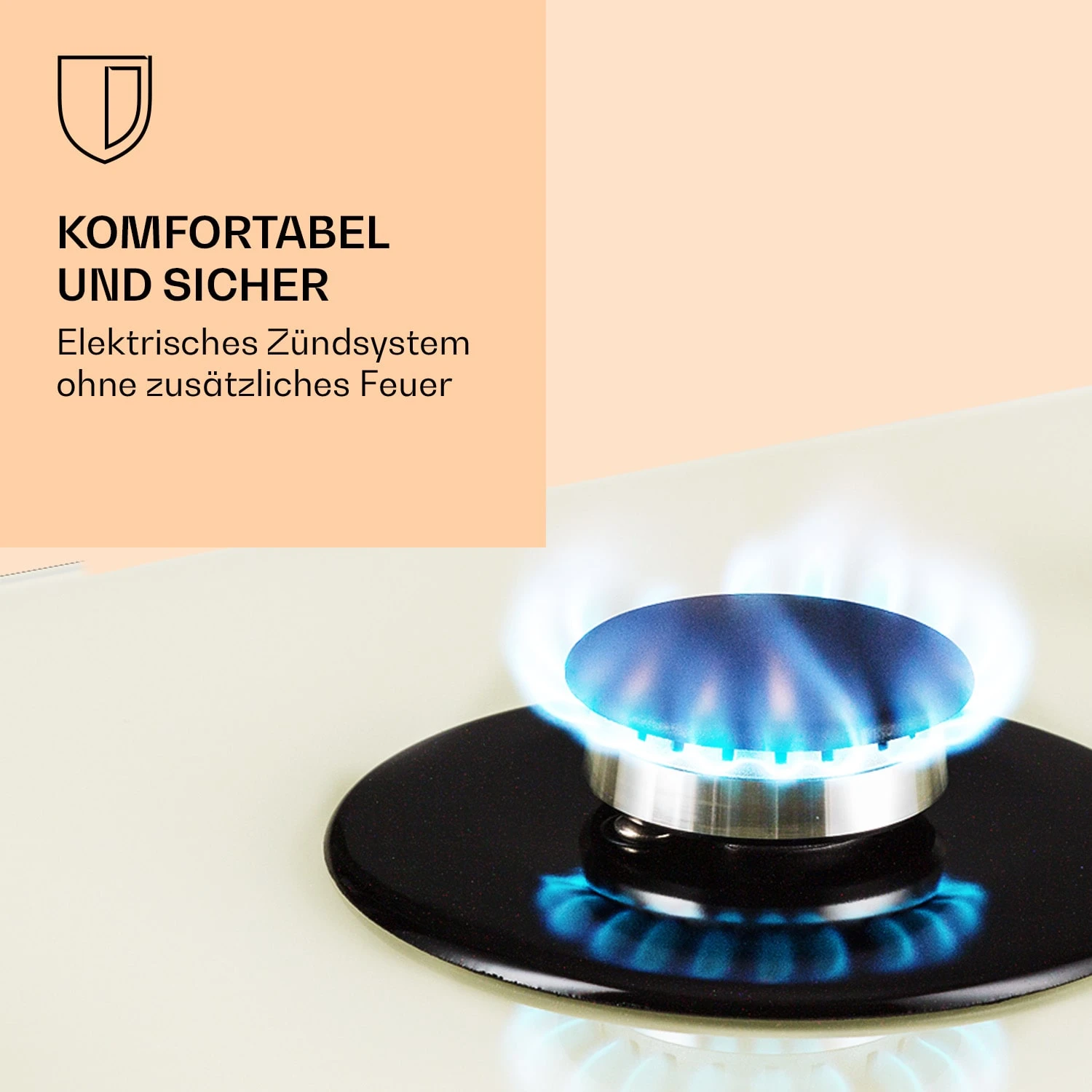 Victoria Domino Gaskochfeld 2-flammig Sabaf-Brenner Glaskeramik Retro-Look 6 Victoria Domino Gaskochfeld 2-flammig Sabaf-Brenner Glaskeramik Retro-Look – Bild 4