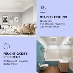 Wondersky Decken-Infrarotheizstrahler 350W 60 X 6,5 X 60 Cm (BxHxT) IP44 14 Wondersky Decken-Infrarotheizstrahler 350W 60 X 6,5 X 60 Cm (BxHxT) IP44 -Klarstein 10038378 de 0005 logo