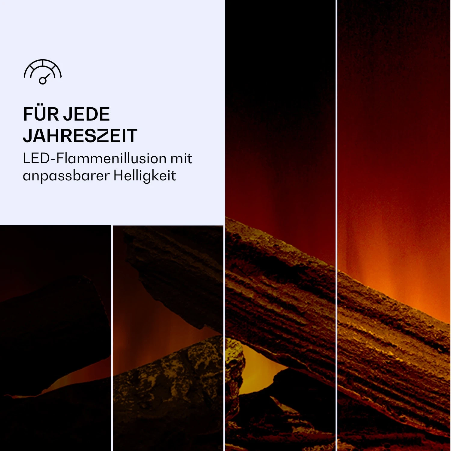 Studio Light & Fire 1 Smart Kamin 1000/2000W MDF WiFi-Steuerung 8 Studio Light & Fire 1 Smart Kamin 1000/2000W MDF WiFi-Steuerung – Bild 6