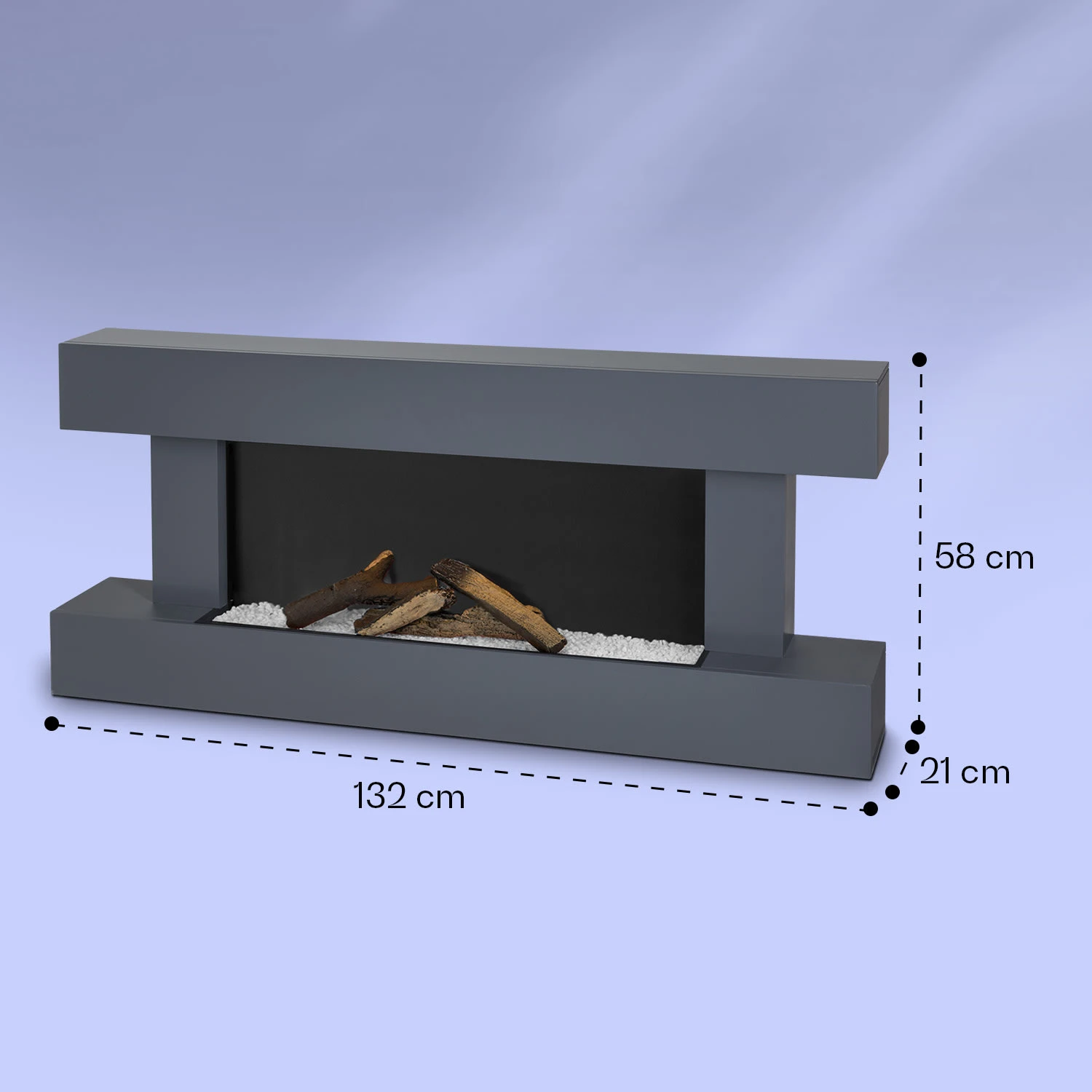 Studio Light & Fire 1 Smart Kamin 1000/2000W MDF WiFi-Steuerung 9 Studio Light & Fire 1 Smart Kamin 1000/2000W MDF WiFi-Steuerung – Bild 7