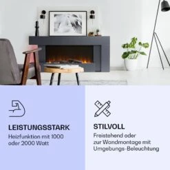 Studio Light & Fire 2 Smart Kamin 1000/2000W MDF WiFi-Steuerung 12 Studio Light & Fire 2 Smart Kamin 1000/2000W MDF WiFi-Steuerung -Klarstein 10038388 de 0003 logo