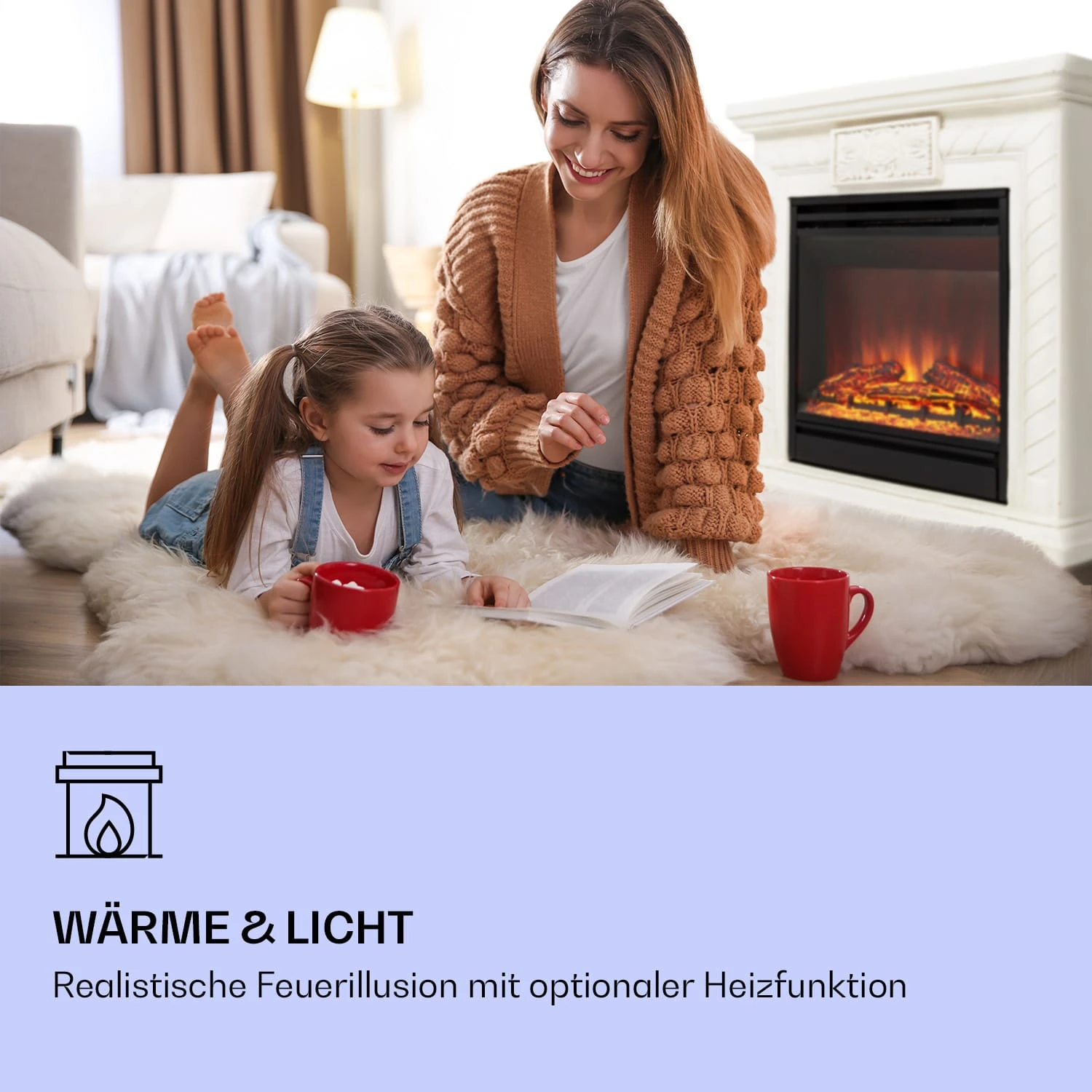 Frosty Peak Elektrischer Kamin 1800 W 10 Bis 30 °C Fernbedienung 4 Frosty Peak Elektrischer Kamin 1800 W 10 Bis 30 °C Fernbedienung – Bild 2