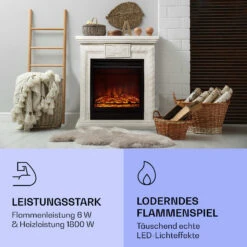 Frosty Peak Elektrischer Kamin 1800 W 10 Bis 30 °C Fernbedienung 12 Frosty Peak Elektrischer Kamin 1800 W 10 Bis 30 °C Fernbedienung -Klarstein 10038397 de 0004 logo