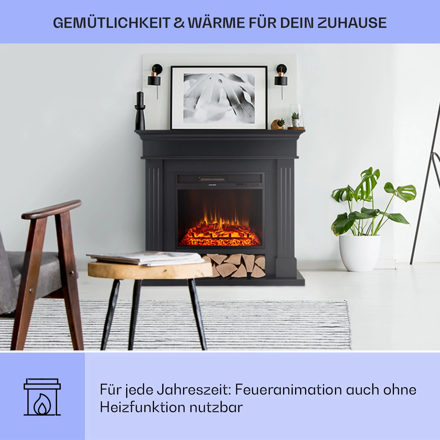 Las Pilas Elektrokamin Heizlüfter 900/1800W Wochentimer Fernbedienung 6 Las Pilas Elektrokamin Heizlüfter 900/1800W Wochentimer Fernbedienung – Bild 4