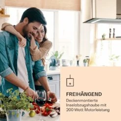 Futurelight Smart Inselabzugshaube Umluft 420m³/h LED Edelstahl -Klarstein 10038708 de 0002 logo