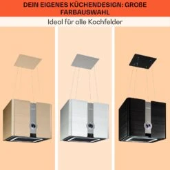 Futurelight Smart Inselabzugshaube Umluft 420m³/h LED Edelstahl -Klarstein 10038708 de 0007 usp