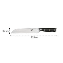 Alpha-Royal Japanese Serie 8" Brotmesser 18° Wellenschliff Damaszener-Stahl 13 Alpha-Royal Japanese Serie 8" Brotmesser 18° Wellenschliff Damaszener-Stahl -Klarstein 10038985 yy 0006 logo