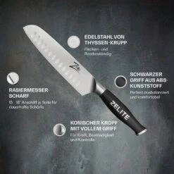 Comfort Pro Serie 7" Santokumesser 56 HRC Edelstahl 8 Comfort Pro Serie 7" Santokumesser 56 HRC Edelstahl -Klarstein 10039033 de 0002 logo