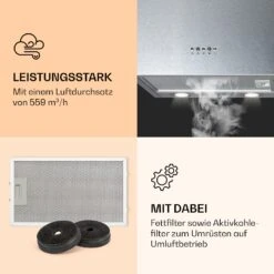 Monumenta Wandabzugshaube Aluminium 559m³/h LED EEK B 11 Monumenta Wandabzugshaube Aluminium 559m³/h LED EEK B -Klarstein 10039394 de 0003 logo