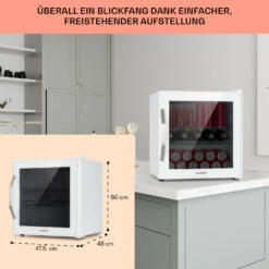 Beersafe L Quartz Kühlschrank 47 Liter 2 Böden Panoramaglastür Weiß 14 Beersafe L Quartz Kühlschrank 47 Liter 2 Böden Panoramaglastür Weiß -Klarstein 10039426 DE 0006 usp