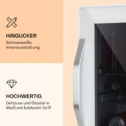 Beersafe L Quartz Kühlschrank 47 Liter 2 Böden Panoramaglastür Weiß 11 Beersafe L Quartz Kühlschrank 47 Liter 2 Böden Panoramaglastür Weiß -Klarstein 10039426 de 0003 logo