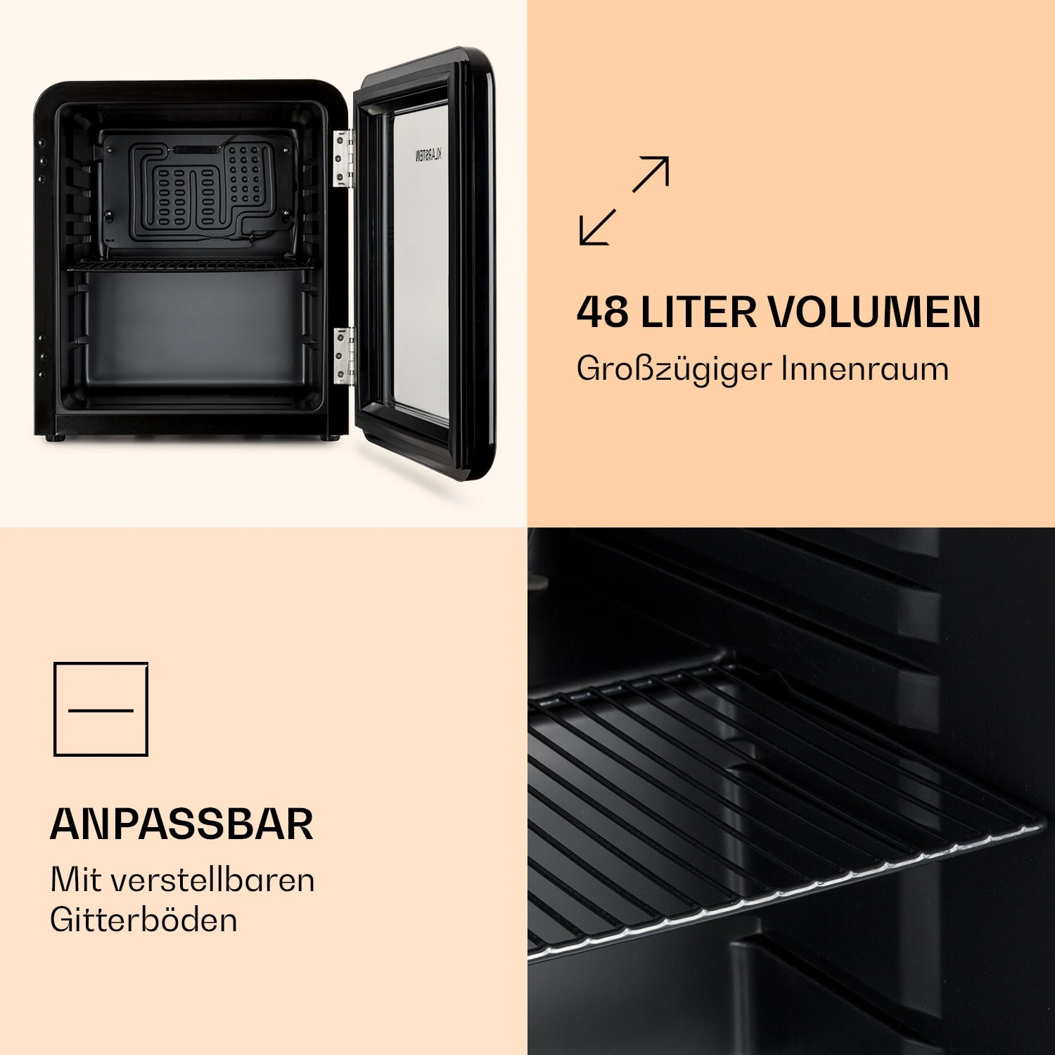 PopLife Getränkekühler Kühlschrank 0-10°C Retro-Design 5 PopLife Getränkekühler Kühlschrank 0-10°C Retro-Design – Bild 3