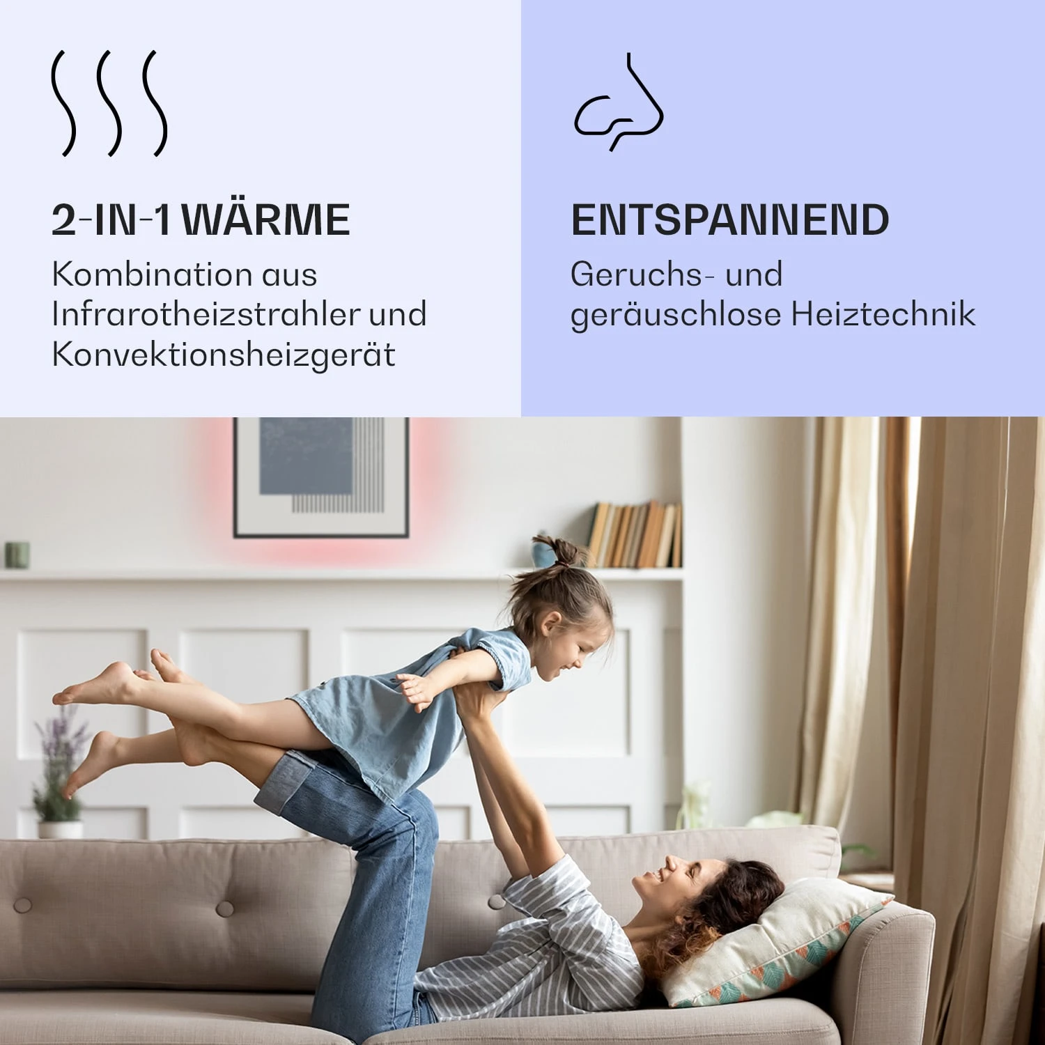 Mojave 500 Smart 2-in-1 Heizgerät Infrarot Konvektor 60x60cm 500W RGB-Licht 6 Mojave 500 Smart 2-in-1 Heizgerät Infrarot Konvektor 60x60cm 500W RGB-Licht – Bild 4