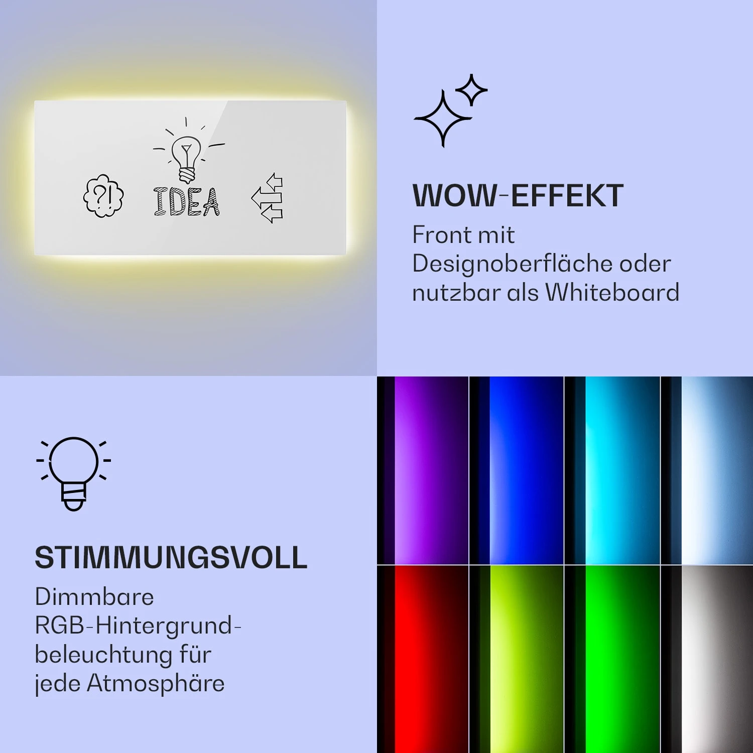 Mojave 1000 Smart 2-in-1 Heizgerät Infrarot Konvektor 120x60cm 1000W RGB-Licht 5 Mojave 1000 Smart 2-in-1 Heizgerät Infrarot Konvektor 120x60cm 1000W RGB-Licht – Bild 3