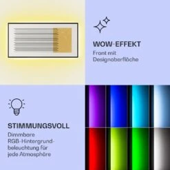 Mojave 1000 Smart 2-in-1 Heizgerät Infrarot Konvektor 120x60cm 1000W RGB-Licht -Klarstein 10039826 de 0003 logo