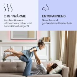 Mojave 1000 Smart 2-in-1 Heizgerät Infrarot Konvektor 120x60cm 1000W RGB-Licht -Klarstein 10039826 de 0004 logo