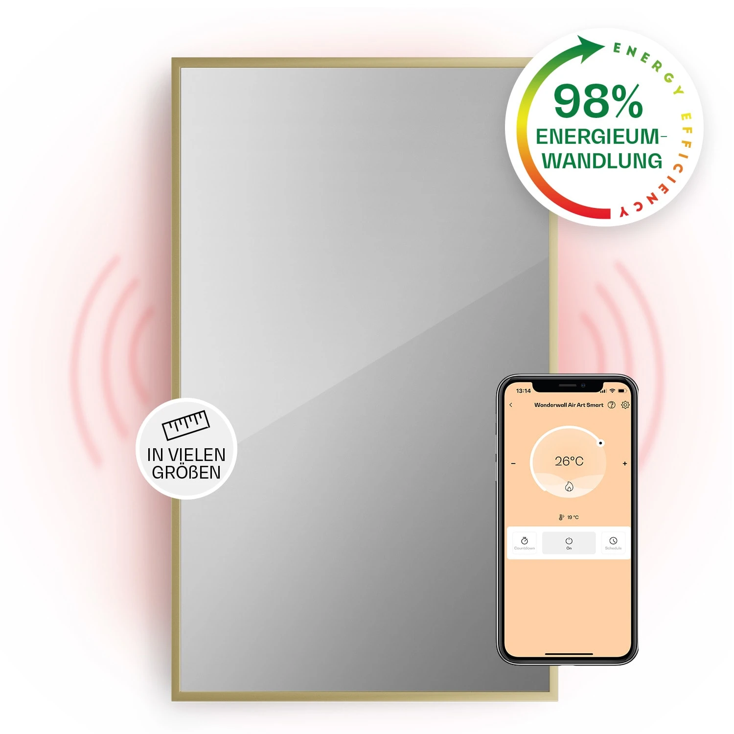 La Palma 1000 Smart 2-in-1 Heizgerät Infrarot Konvektor 120x60cm 1000W Spiegel 3 La Palma 1000 Smart 2-in-1 Heizgerät Infrarot Konvektor 120x60cm 1000W Spiegel