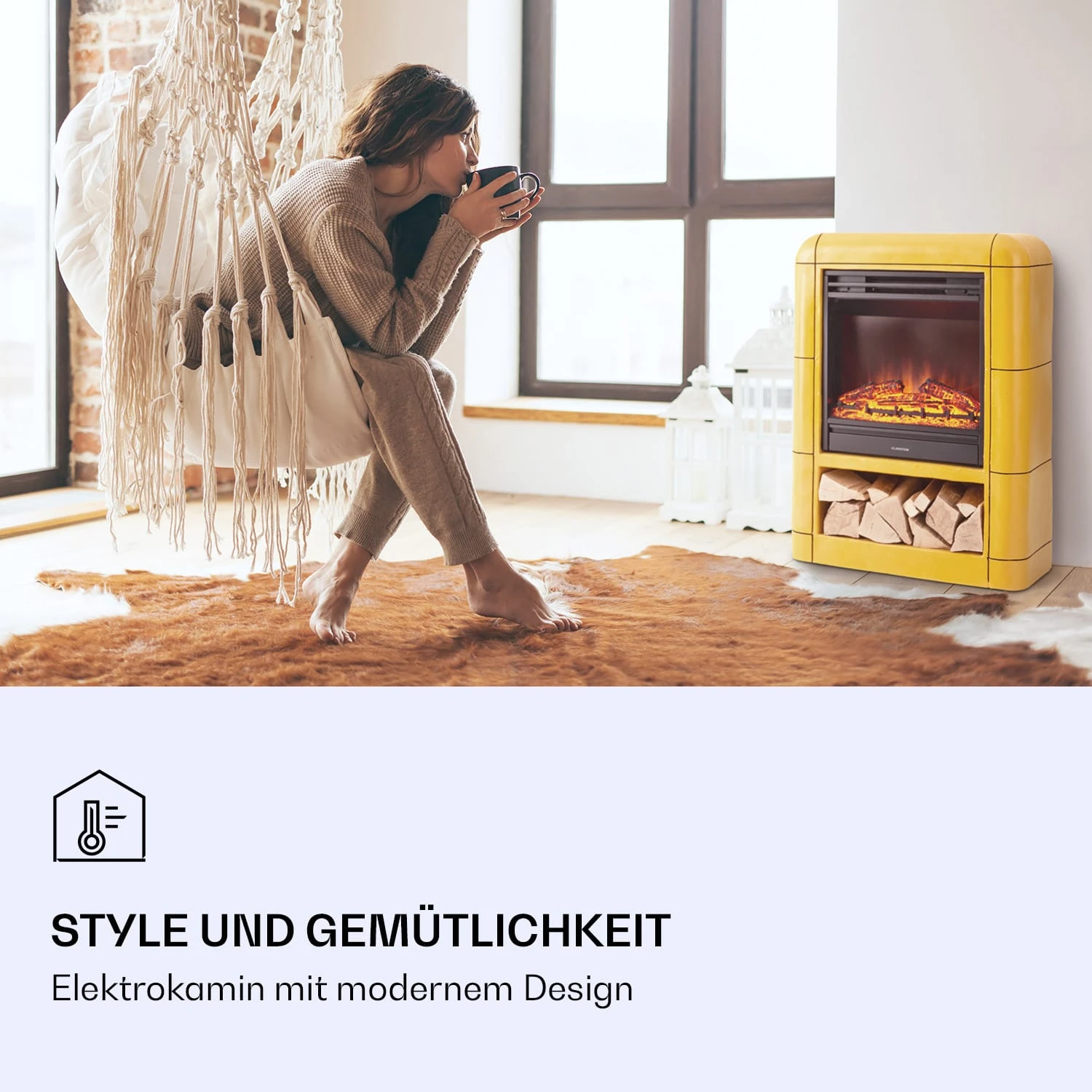 Dukono Elektrokamin 1800 W LED-Flammen Heizlüfter Timer Holzfach 4 Dukono Elektrokamin 1800 W LED-Flammen Heizlüfter Timer Holzfach – Bild 2