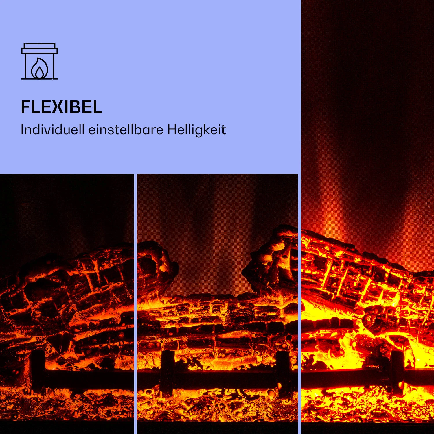 Dukono Elektrokamin 1800 W LED-Flammen Heizlüfter Timer Holzfach 6 Dukono Elektrokamin 1800 W LED-Flammen Heizlüfter Timer Holzfach – Bild 4