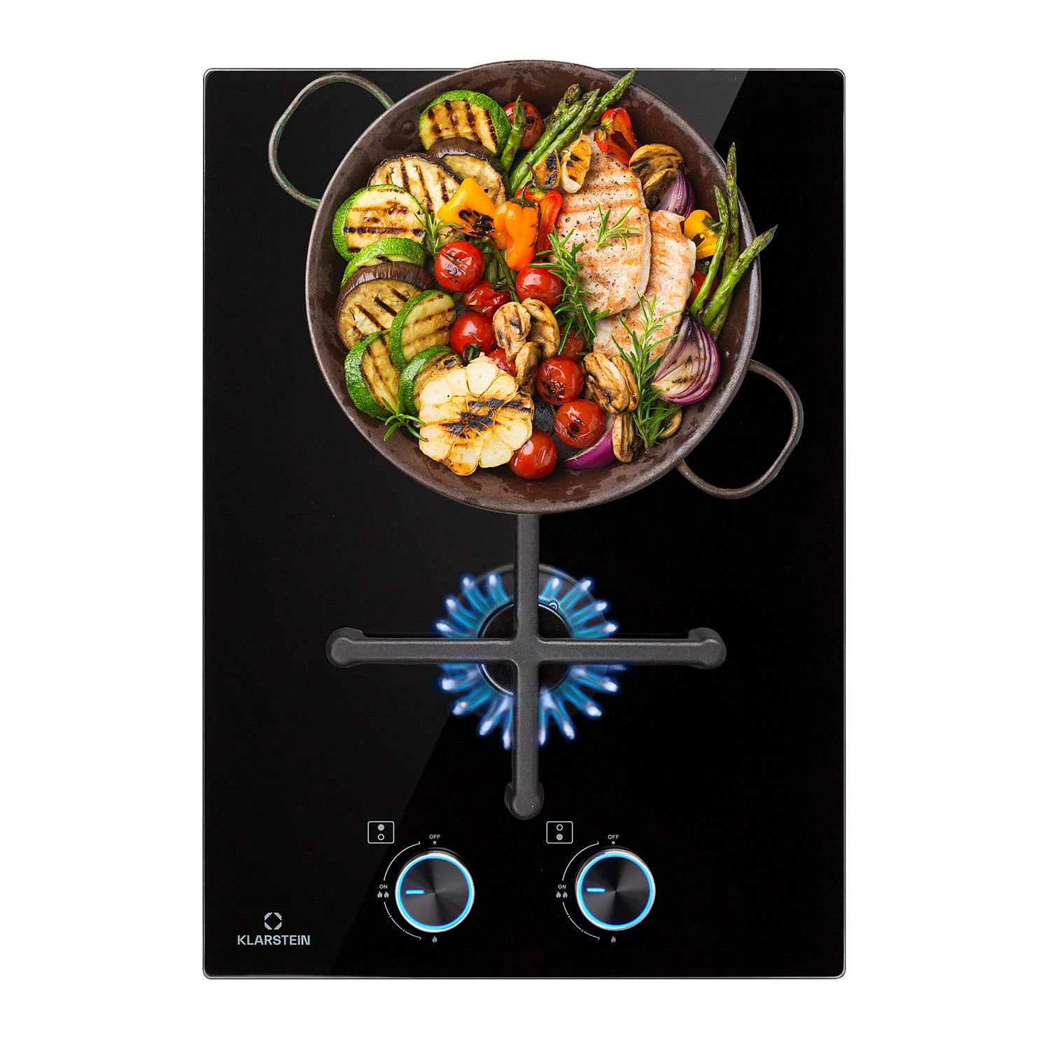 Illuminosa Domino Gaskochfeld 2-flammig Sabaf-Brenner Glaskeramik 3 Illuminosa Domino Gaskochfeld 2-flammig Sabaf-Brenner Glaskeramik