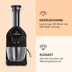 Bella Elegance Saftpresse 200 W 400 Ml BPA-frei 12 Bella Elegance Saftpresse 200 W 400 Ml BPA-frei -Klarstein 10039899 de 0003 logo
