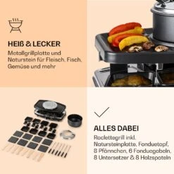 Entrecote 2-in-1 Raclette-Grill & Fondue Naturstein 1100W 8 Personen 13 Entrecote 2-in-1 Raclette-Grill & Fondue Naturstein 1100W 8 Personen -Klarstein 10039922 de 0005 logo
