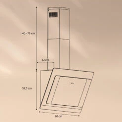 Aurora Eco 90 Dunstabzugshaube 550 M³/h 90cm Kopffrei Ambientelicht 16 Aurora Eco 90 Dunstabzugshaube 550 M³/h 90cm Kopffrei Ambientelicht -Klarstein 10039929 yy 0007 logo