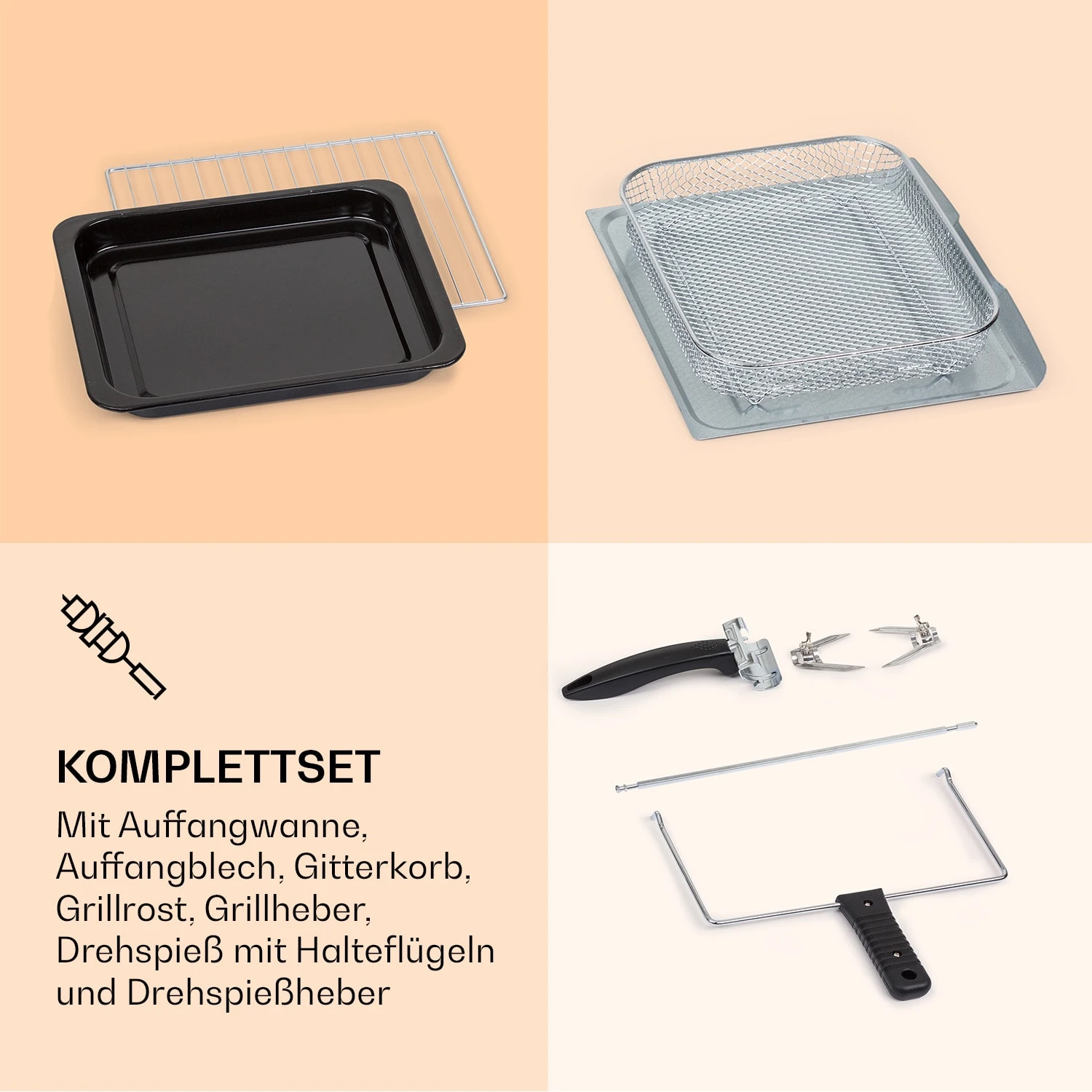 Prime Air Heißluftfritteuse 1500W 23l Timer 8 Programme 8 Prime Air Heißluftfritteuse 1500W 23l Timer 8 Programme – Bild 6