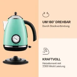 Aquavita Chalet Wasserkocher 1,7 Liter 2200 Watt Temperaturanzeige Edelstahl 12 Aquavita Chalet Wasserkocher 1,7 Liter 2200 Watt Temperaturanzeige Edelstahl -Klarstein 10040040 de 0003 logo