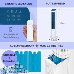 Mistral 5-in-1 Luftkühler Ventilator Ionisator 360 M³/h Fernbedienung 14 Mistral 5-in-1 Luftkühler Ventilator Ionisator 360 M³/h Fernbedienung -Klarstein 10040150 de 0006 logo