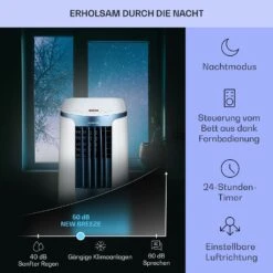 New Breeze 7 Mobile Klimaanlage 7000BTU 2,1kW Bis 34m² EEC A Mobil Fernbedienung 13 New Breeze 7 Mobile Klimaanlage 7000BTU 2,1kW Bis 34m² EEC A Mobil Fernbedienung -Klarstein 10040153 de 0004 usp