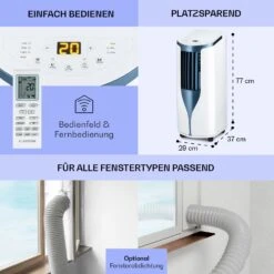 New Breeze 7 Mobile Klimaanlage 7000BTU 2,1kW Bis 34m² EEC A Mobil Fernbedienung 15 New Breeze 7 Mobile Klimaanlage 7000BTU 2,1kW Bis 34m² EEC A Mobil Fernbedienung -Klarstein 10040153 de 0006 usp