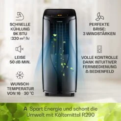 New Breeze 9 Mobile Klimaanlage 4-in-1 9.000 BTU / 2,6 KW EEK A Bodenrollen Timer 12 New Breeze 9 Mobile Klimaanlage 4-in-1 9.000 BTU / 2,6 KW EEK A Bodenrollen Timer -Klarstein 10040154 de 0003 usp