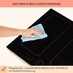 Victoria 4 Flex Induktionskochfeld Einbau 7000W 2 Flexzonen Timer -Klarstein 10040201 de 0008 usp