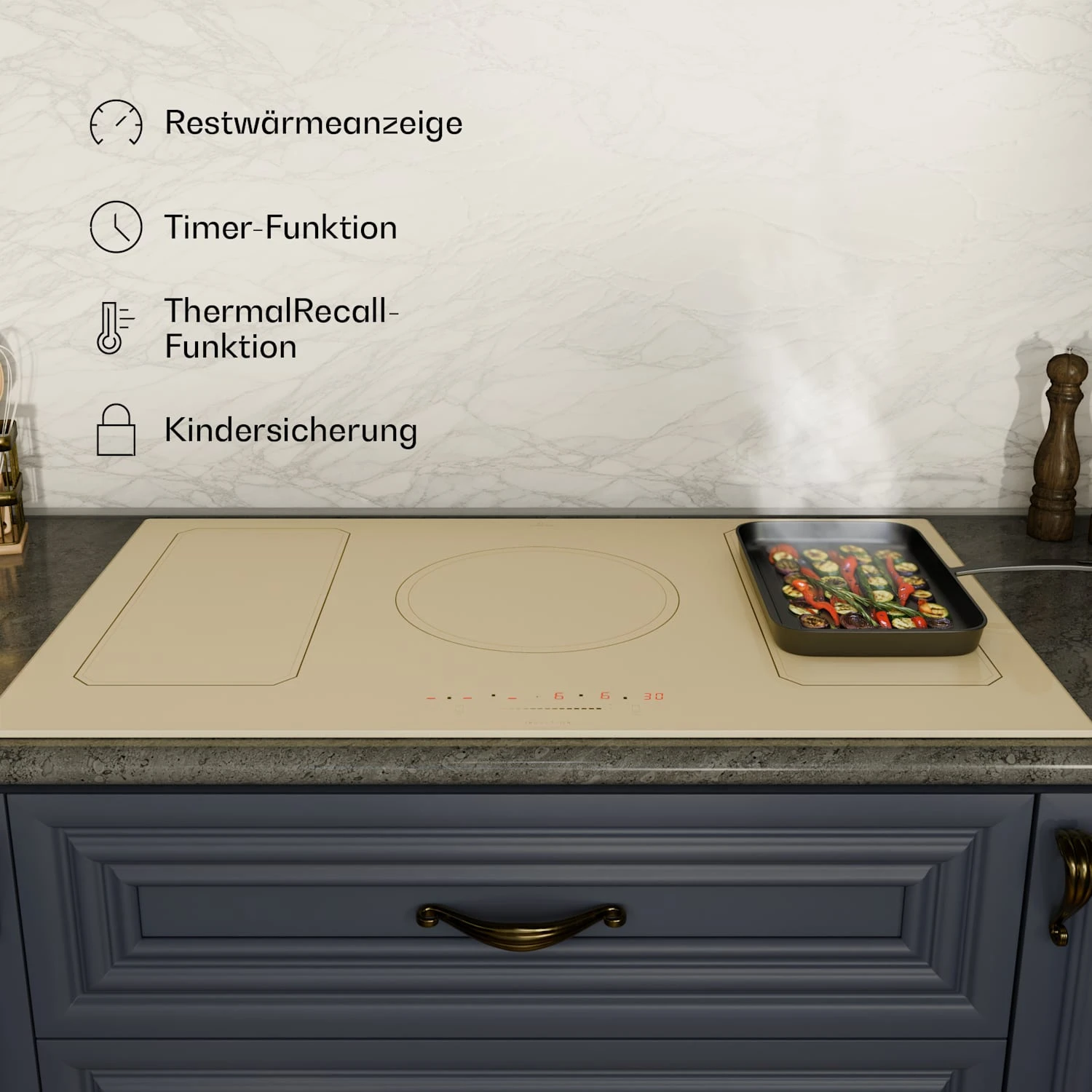 Victoria 5 Flex Induktionskochfeld Einbau 7400W 2 Flexzonen Timer 8 Victoria 5 Flex Induktionskochfeld Einbau 7400W 2 Flexzonen Timer – Bild 6