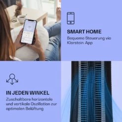 Skyscraper Ice Smart 4-in-1 Luftkühler & Ventilator WiFi 210m³/h Fernbedienung 12 Skyscraper Ice Smart 4-in-1 Luftkühler & Ventilator WiFi 210m³/h Fernbedienung -Klarstein 10040205 de 0003 logo