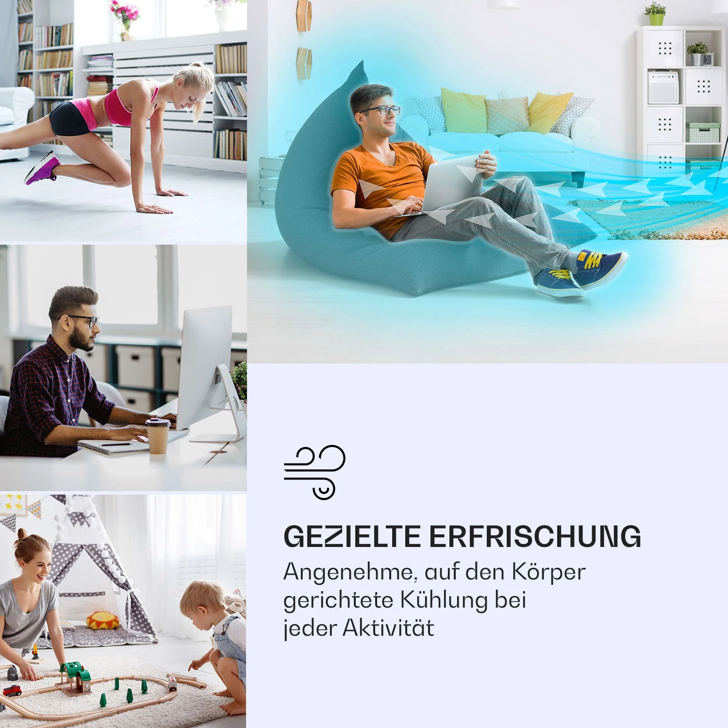 Skyscraper Ice Smart 4-in-1 Luftkühler & Ventilator WiFi 210m³/h Fernbedienung 7 Skyscraper Ice Smart 4-in-1 Luftkühler & Ventilator WiFi 210m³/h Fernbedienung – Bild 5