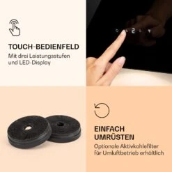 Alina 90 Smart Dunstabzugshaube 90cm 594m³/h LED Ambiente Glasfront 15 Alina 90 Smart Dunstabzugshaube 90cm 594m³/h LED Ambiente Glasfront -Klarstein 10040232 de 0006 logo