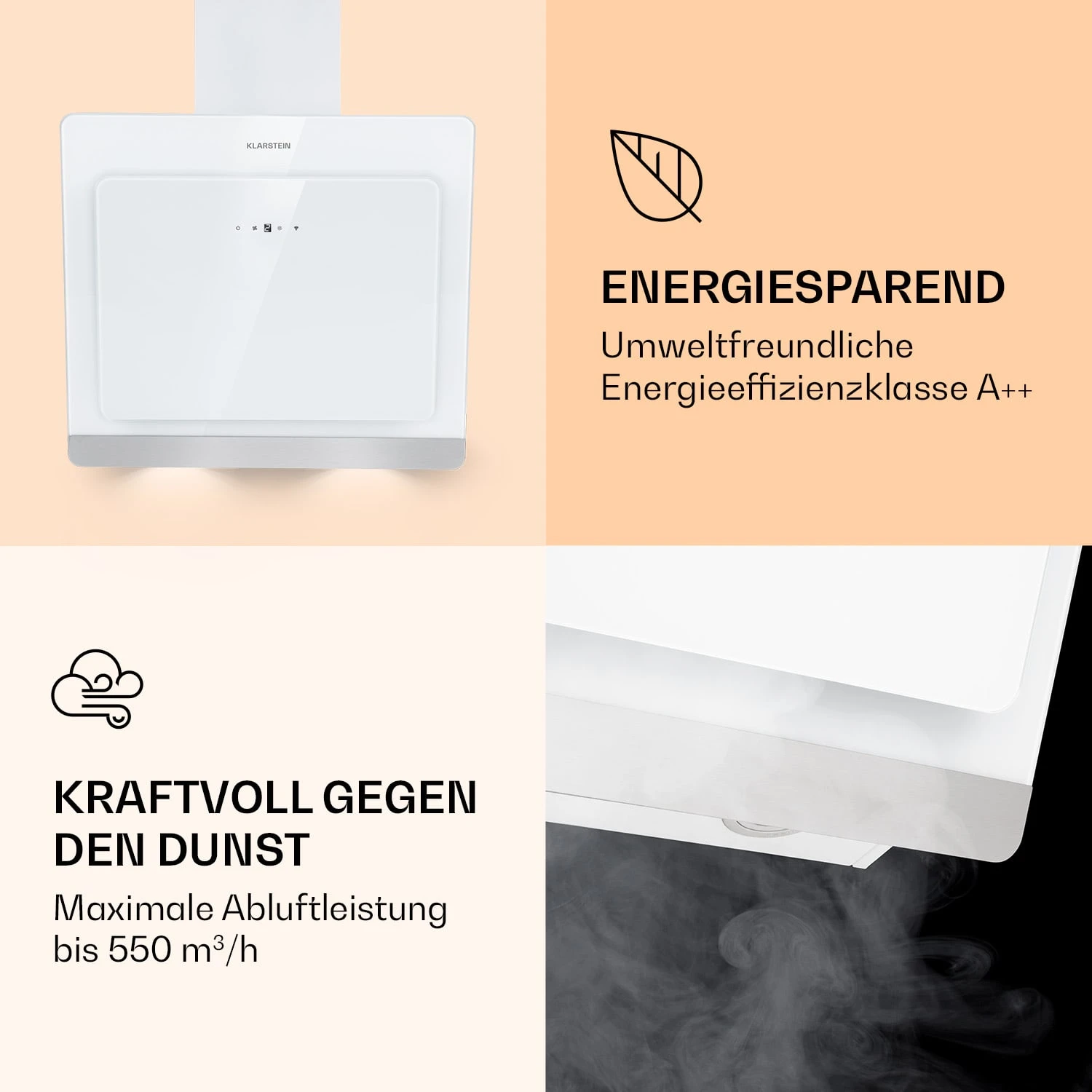 Aurora 60 Smart Dunstabzugshaube 550 M³/h 60cm Kopffrei Ambiente-Licht EEC A++ 6 Aurora 60 Smart Dunstabzugshaube 550 M³/h 60cm Kopffrei Ambiente-Licht EEC A++ – Bild 4
