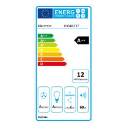 Aurora 90 Smart Dunstabzugshaube 550 M³/h 90cm Kopffrei Ambiente-Licht EEC A++ 17 Aurora 90 Smart Dunstabzugshaube 550 M³/h 90cm Kopffrei Ambiente-Licht EEC A++ -Klarstein 10040237 energy label
